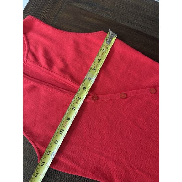 Meshki Dress Midi Red Marina Sleeveless Buttoned Knit XS - Picture 7 of 12